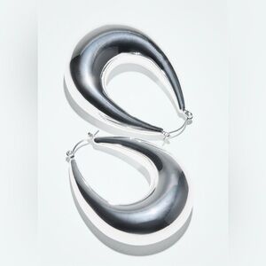 Selection MANGO Volume Oval Hoop Earrings